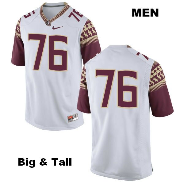 Men's NCAA Nike Florida State Seminoles #76 Arthur Williams College Big & Tall No Name White Stitched Authentic Football Jersey UCW4369WK